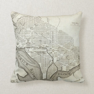  Kaart van Washington D.C. (1794) Kussen