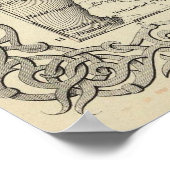  kaart van Washington en Oregon (1856) Poster (Hoek)