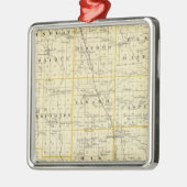 Kaart van Wayne County Metalen Ornament (Links)