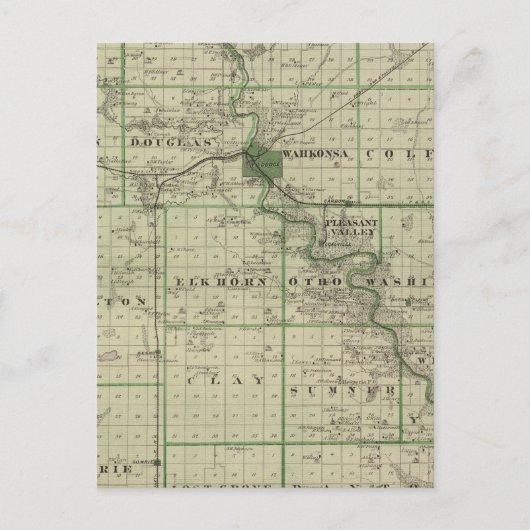 Kaart van Webster County, staat Iowa (Voorkant)