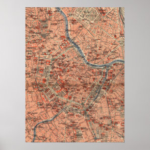  kaart van Wenen (1920) Poster