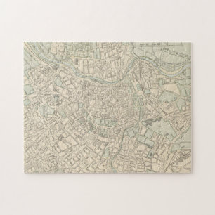 kaart van Wenen Oostenrijk (1901) Legpuzzel