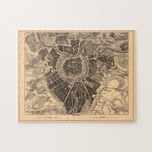 kaart van Wenen Oostenrijk (1907) Legpuzzel