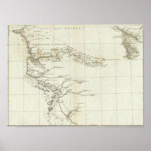 Kaart van West-Afrika Poster