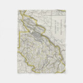 kaart van West-Virginia (1889) Fleece Deken (Voorkant)