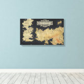 Kaart van Westeros Canvas Afdruk (Insitu (Houten vloer))