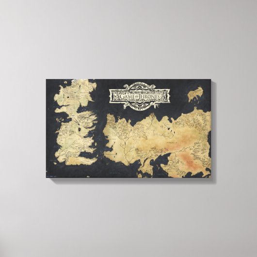 Kaart van Westeros Canvas Afdruk (Voorkant)