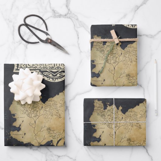 Kaart van Westeros Inpakpapier Vel (Voorkant)