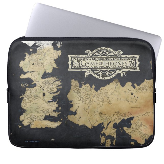 Kaart van Westeros Laptop Sleeve (Voorkant)