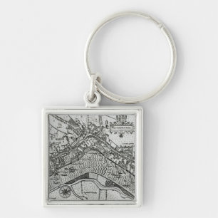 Kaart van Westminster uit 'Speculum Britannia' Sleutelhanger