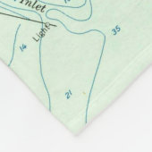 kaart van Wildwood NJ (1955) Fleece Deken (Hoek)