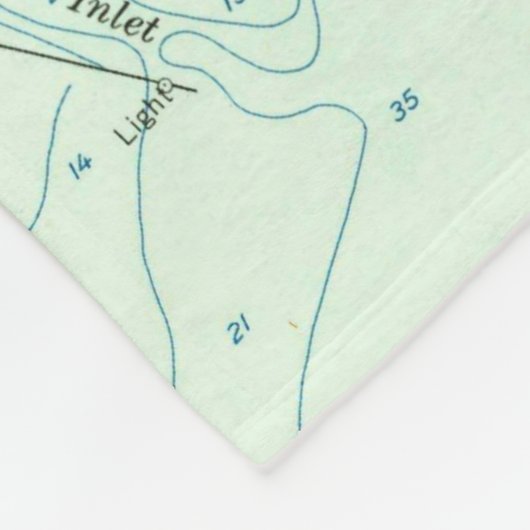 kaart van Wildwood NJ (1955) Fleece Deken (Hoek)