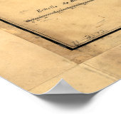 Kaart van Williamsburg voor Comte de Rochambeau Poster (Hoek)