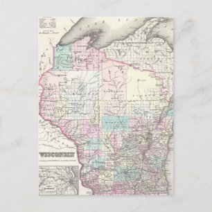kaart van Wisconsin (1855)