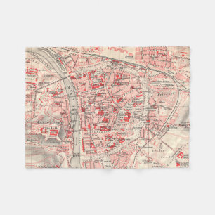  kaart van Wurzburg Duitsland (1905) Fleece Deken