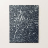 Kaart van Zeppelin en vliegtuigbommen op Londen Legpuzzel (Verticaal)