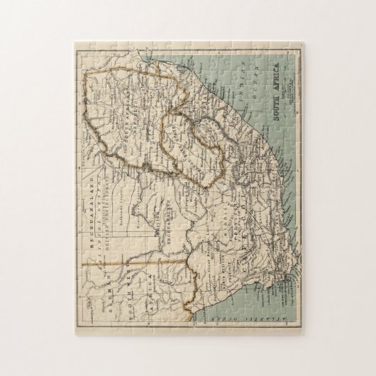 kaart van Zuid-Afrika (1889) Legpuzzel (Verticaal)