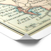 kaart van Zuid-Afrika (1899) Poster (Hoek)