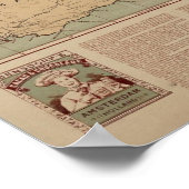 Kaart van Zuid-Afrika rond Bensdorp rond 1900 Poster (Hoek)