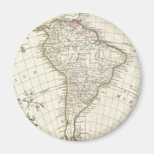 kaart van Zuid-Amerika (1762) Magneet