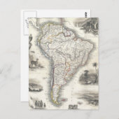  kaart van Zuid-Amerika (1850) (Voorkant / Achterkant)