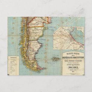 kaart van Zuid-Amerika (1914)