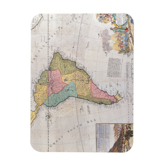 Kaart van Zuid-Amerika 3 Magneet (Verticaal)