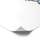 Kaart van Zuid-Amerika Poster (Hoek)