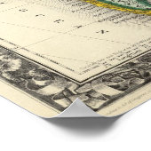 Kaart van Zuid-Amerika Poster (Hoek)