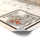 kaart van Zuid-Amerika Poster (Hoek)