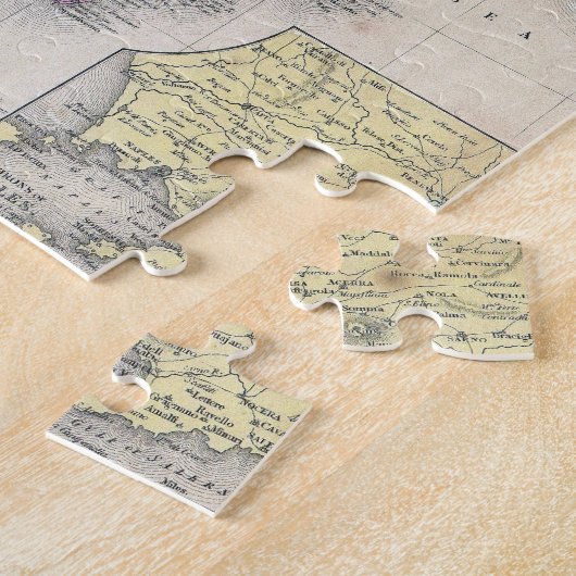 kaart van Zuid-Italië (1853) Legpuzzel (Zijkant)