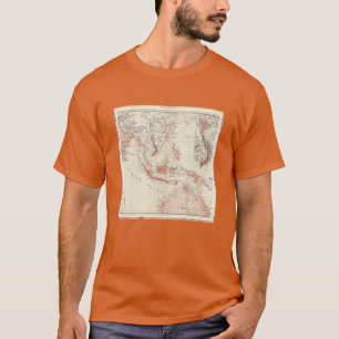 Kaart van Zuidoost-Azië en Noord-Australië T-shirt