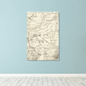 Kaart van Zululand met de aangrenzende grenzen 2 Canvas Afdruk (Insitu (Houten vloer))