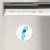Kaart van Zweden Magnet Magneet (Insitu (Vaatwasser))