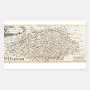 kaart van Zwitserland (1771) Rechthoekige Sticker
