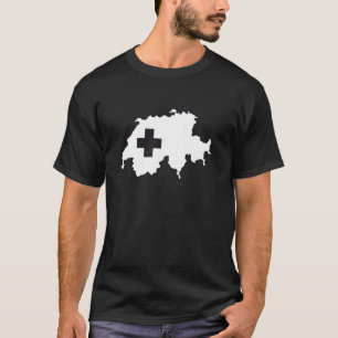 Kaart van Zwitserland Cool Zwitsers en Suisse T-shirt