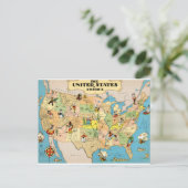  kaart Verenigde Staten (Staand voorkant)