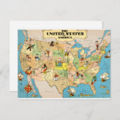  kaart Verenigde Staten (Voorkant / Achterkant)