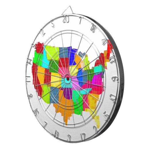 Kaart - Verenigde Staten Dartbord (Voorkant Rechts)