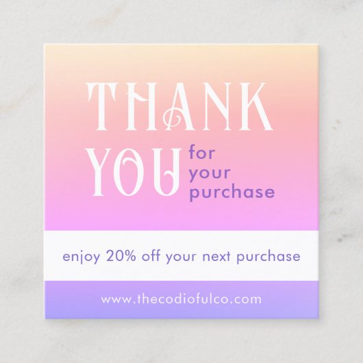 Kaart Verloop vierkante korting (Voorkant)