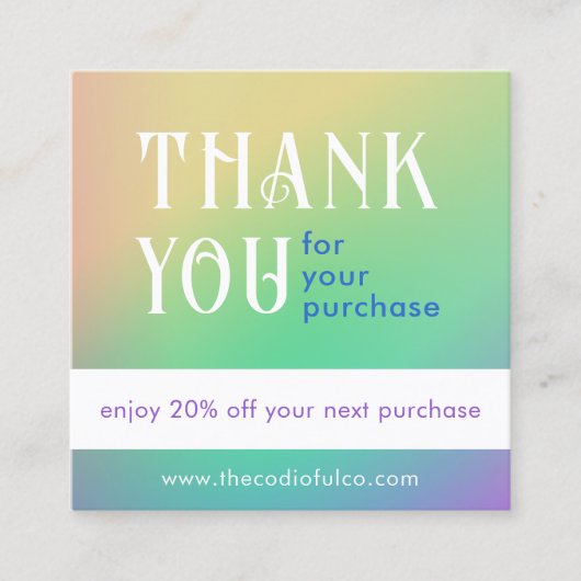 Kaart Verloop vierkante korting (Voorkant)