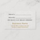 Kaart verwijzing | Makeup Artist Gold Typografie (Achterkant)