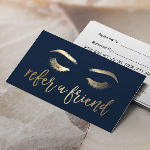 Kaart verwijzing   Makeup Artist Gold Typography N