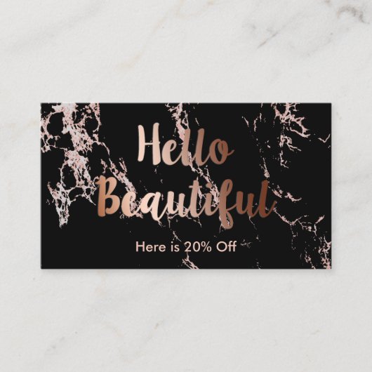 Kaart verwijzing | Makeup Artist Roos Gold Marble (Voorkant)