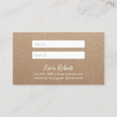 Kaart verwijzing | Minimalistisch Gold Script Rust (Achterkant)