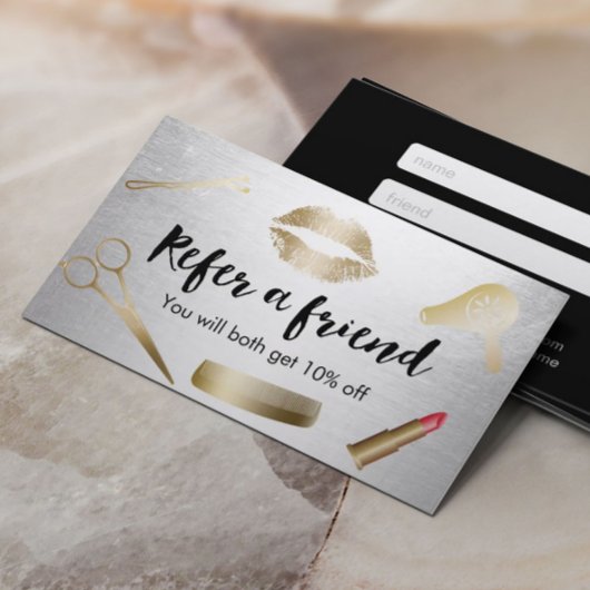Kaart verwijzing | Modern Gold en Silver Beauty Sa