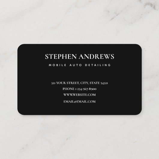 Kaart Verwijzing naar automatische reparatie autom Visitekaartje (Achterkant)