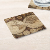  kaart vierkante kartonnen onderzetter (Schuin)