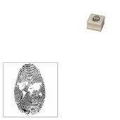 Kaart Vinger Print Art Stempel (Gestempeld)