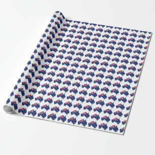 Kaart Vlag Australië Verpakkingspapier Cadeaupapier
